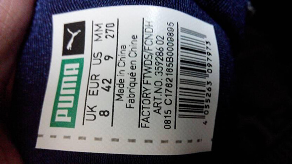 Puma Rihanna 真假 鞋標