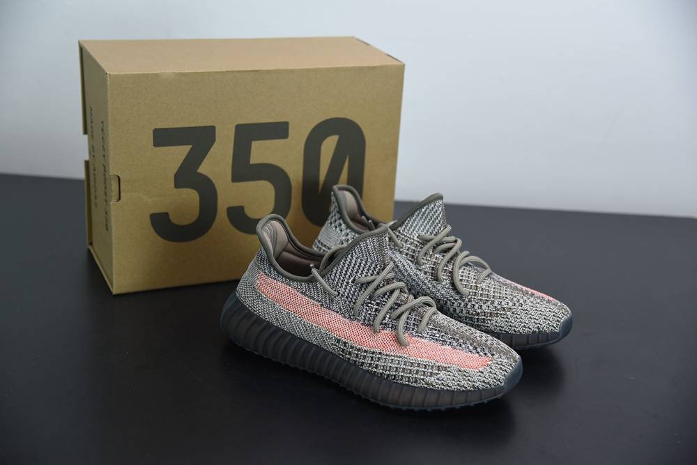 阿迪达斯Kanye West x Adidas Yeezy Boost 350 V2Ash Stone火山灰岩兵馬俑配色 百搭輕便爆米花中底休閑运動慢跑鞋純原版本貨号：GW0089-莆田高仿鞋社区