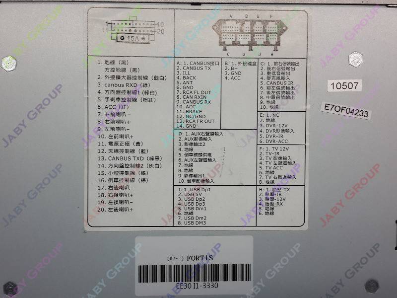 FORTIS 白牌汽車音響無畫面